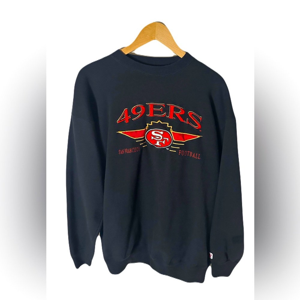 Rare Vintage 49ers Logo Athletic Black Crewneck Sweater